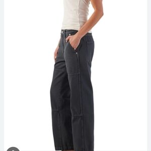 AMO Women's Charcoal Straight Leg Jeans